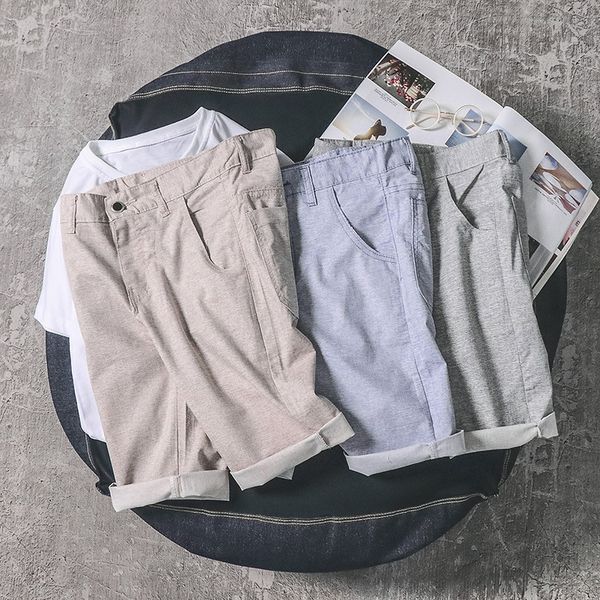 spring summer new style men's casual pants solid color basic shorts youth ularity mian ma straight-leg shorts-40, White;black
spring summer new style men's casual pants solid color basic shorts youth ularity mian ma straight-leg shorts-40, White;black