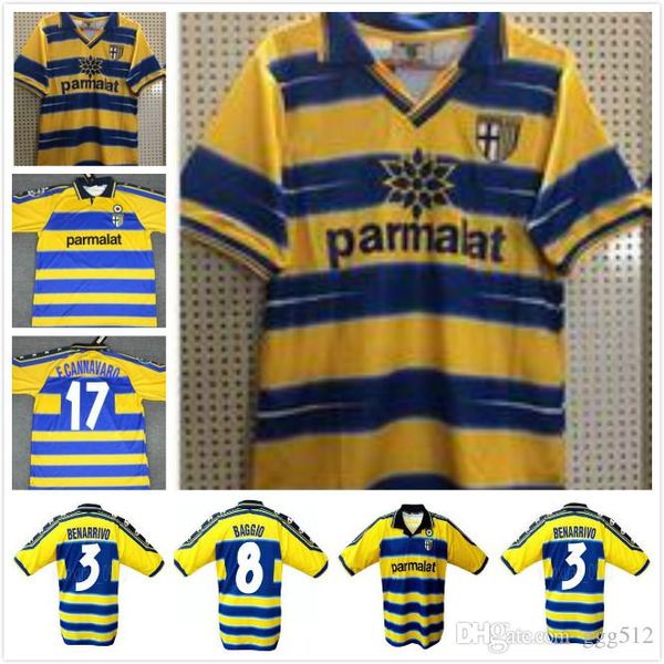 parma retro soccer jersey 1999 home away 2000 fuser 8 baggio 9 crespo 10 ortega 11 amoroso f cannavaro edition football shirt divaio 99 00, Black;yellow
parma retro soccer jersey 1999 home away 2000 fuser 8 baggio 9 crespo 10 ortega 11 amoroso f cannavaro edition football shirt divaio 99 00, Black;yellow