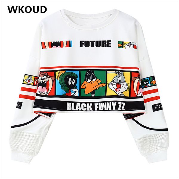 wkoud women's fashion character printed hoodies long sleeve letters print pullovers o-neck short sweatshirt wy0688, Black
wkoud women's fashion character printed hoodies long sleeve letters print pullovers o-neck short sweatshirt wy0688, Black