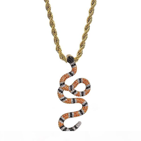2019 europe and america snake fashion personality hip hop necklace with zircon pendant necklace wholesale, Silver
2019 europe and america snake fashion personality hip hop necklace with zircon pendant necklace wholesale, Silver