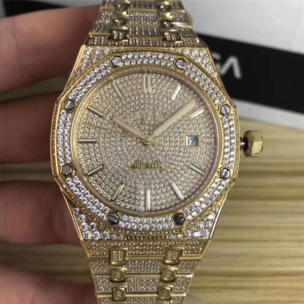 3a men's luxury mechanical watch.royal oak series.west iron city movement.41 mm dial.sapphire mirror.full shell, full of diamonds, Slivery;brown
3a men's luxury mechanical watch.royal oak series.west iron city movement.41 mm dial.sapphire mirror.full shell, full of diamonds, Slivery;brown