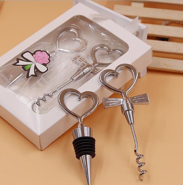 100pcs(50sets)/lot heart shape combination couple wine bottle opener corkscrew and ser set wedding souvenirs for guest
100pcs(50sets)/lot heart shape combination couple wine bottle opener corkscrew and ser set wedding souvenirs for guest