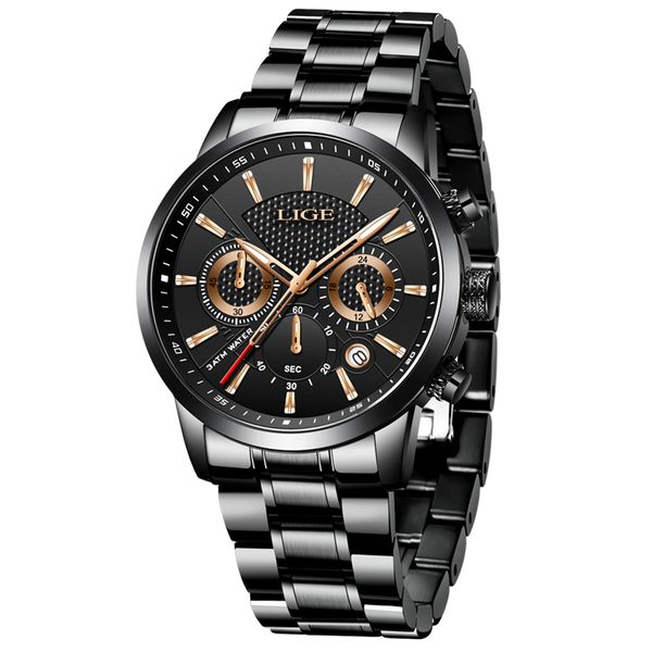 lige new men watches fashion sport waterproof chronograph male stainless steel wristwatch men relogio masculino, Slivery;brown
lige new men watches fashion sport waterproof chronograph male stainless steel wristwatch men relogio masculino, Slivery;brown
