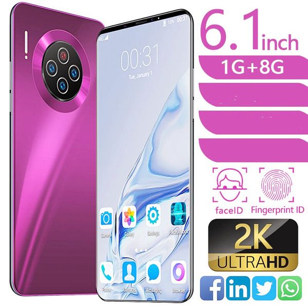 high-quality mate33 pro new cross-border 6.1-inch large-screen android smartphone 1+8 hd glass back cover 
high-quality mate33 pro new cross-border 6.1-inch large-screen android smartphone 1+8 hd glass back cover