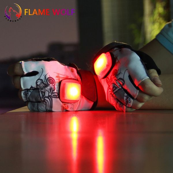 wzek2 cycling exercise fitness equipment gravity luminous bicycle steering lamp half finger gloves sports fitness equipment led touch screen, Black 
wzek2 cycling exercise fitness equipment gravity luminous bicycle steering lamp half finger gloves sports fitness equipment led touch screen, Black