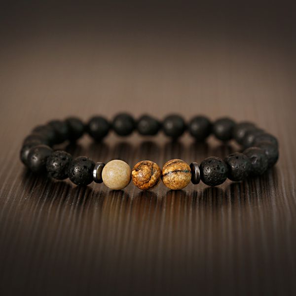 2020 lava stone beaded bracelet for men pulseras vintage meditation prayer yoga brown stone onyx beads bracelets homme, Black
2020 lava stone beaded bracelet for men pulseras vintage meditation prayer yoga brown stone onyx beads bracelets homme, Black