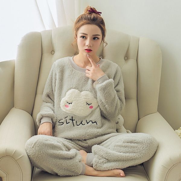 m4uqr coral fleece pajamas women's winter korean long sleeve thickened clothes clothes home furnishing clothing sweet cute clouds loose, Blue;red
m4uqr coral fleece pajamas women's winter korean long sleeve thickened clothes clothes home furnishing clothing sweet cute clouds loose, Blue;red