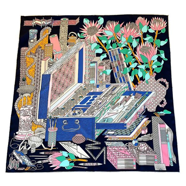 hand rolled 100% silk square scarf women 90 90 satin scarfs print vintage head neck scarfs shawl female foulard femme ladies curling, Blue;gray
hand rolled 100% silk square scarf women 90 90 satin scarfs print vintage head neck scarfs shawl female foulard femme ladies curling, Blue;gray