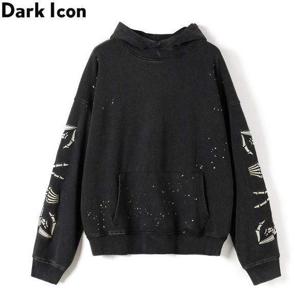 men's hoodies & sweatshirts dark skeleton embroidery hoodie men high street fashion loose basic, Black
men's hoodies & sweatshirts dark skeleton embroidery hoodie men high street fashion loose basic, Black