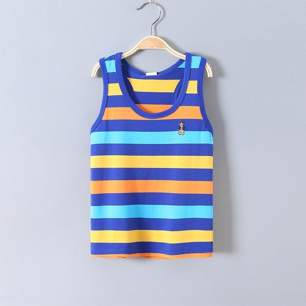 8dajd 2020 wear summer men's elastic clothing pure cotton children's vest middle and large children's summer striped baby ves, Blue
8dajd 2020 wear summer men's elastic clothing pure cotton children's vest middle and large children's summer striped baby ves, Blue