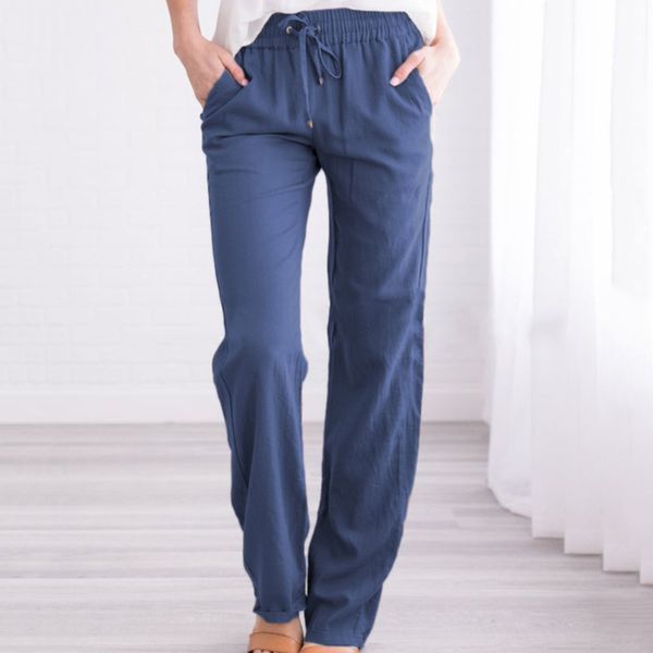 women vintage long pants corduroy solid high waist female casual drawstring lumbar wide leg pants straight bottoms, Black;blue
women vintage long pants corduroy solid high waist female casual drawstring lumbar wide leg pants straight bottoms, Black;blue