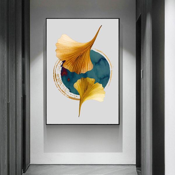 Modern Abstract Art Golden Leaves Minimalist Style Canvas Painting Wall Art Pictures for Living Room Home Decor (No Frame)
Modern Abstract Art Golden Leaves Minimalist Style Canvas Painting Wall Art Pictures for Living Room Home Decor (No Frame)
