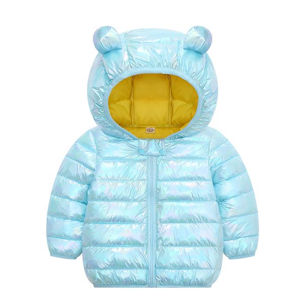 children's short colorful bright surface cotton-padded clothes children's hooded ears cotton overcoat baby winter coat, Blue
children's short colorful bright surface cotton-padded clothes children's hooded ears cotton overcoat baby winter coat, Blue