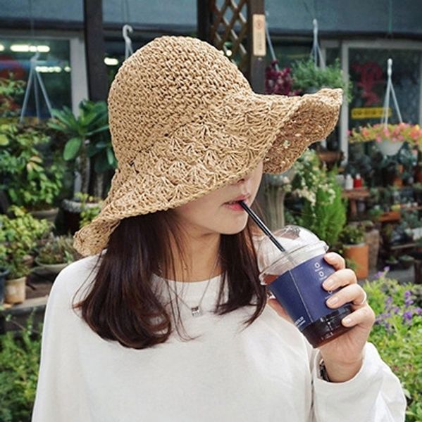 chic sunshade straw handmade woven mesh red straw hat female summer beige hollowed-out folding sunshade sun beach hat, Blue;gray
chic sunshade straw handmade woven mesh red straw hat female summer beige hollowed-out folding sunshade sun beach hat, Blue;gray