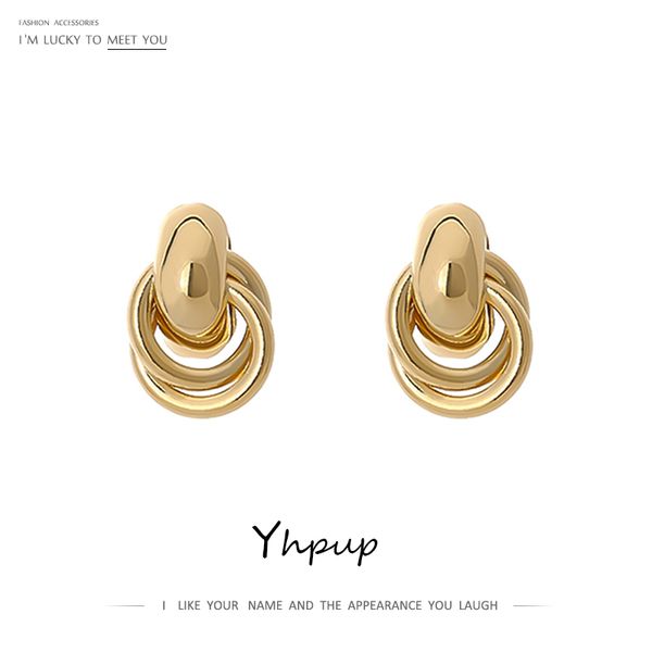 yhpup korean round stacking stud earrings copper plated real golden earrings brincos charm metal jewelry women 2020, Golden;silver
yhpup korean round stacking stud earrings copper plated real golden earrings brincos charm metal jewelry women 2020, Golden;silver