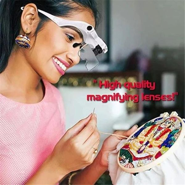 magnifying glasses led light lamp head loupe jeweler headband magnifier eye glasses optical glass tool repair reading magnifier
magnifying glasses led light lamp head loupe jeweler headband magnifier eye glasses optical glass tool repair reading magnifier