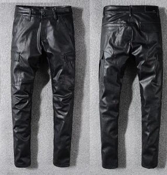 2020 new genuine leather pants famous brand designer spring autumn trousers men women fashion street wear pants popular hiphop punk, Black
2020 new genuine leather pants famous brand designer spring autumn trousers men women fashion street wear pants popular hiphop punk, Black