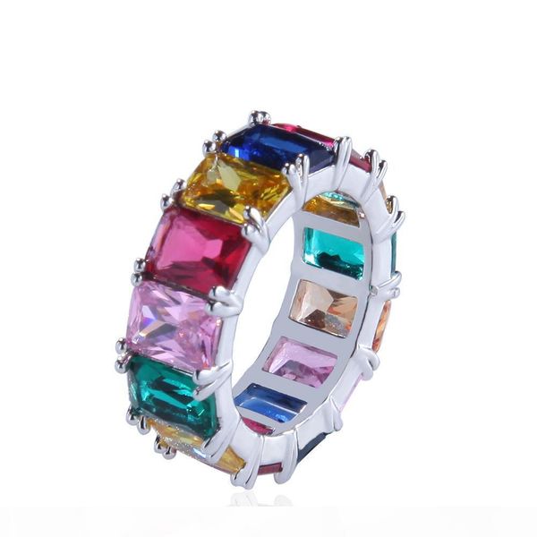 2020 mens hip hop iced out rings gold rainbow ring colorful diamond ring hip hop jewelry gift, Silver
2020 mens hip hop iced out rings gold rainbow ring colorful diamond ring hip hop jewelry gift, Silver