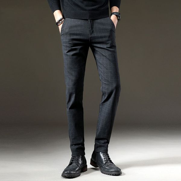 men's pants casual classic elastic long trousers male cotton plaid straight black work thin pant men breathable big size 28-38
men's pants casual classic elastic long trousers male cotton plaid straight black work thin pant men breathable big size 28-38