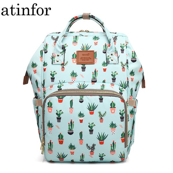atinfor brand green cactus diaper backpacks women bag large capacity waterproof travel backpack nursing nappy bags for mom
atinfor brand green cactus diaper backpacks women bag large capacity waterproof travel backpack nursing nappy bags for mom