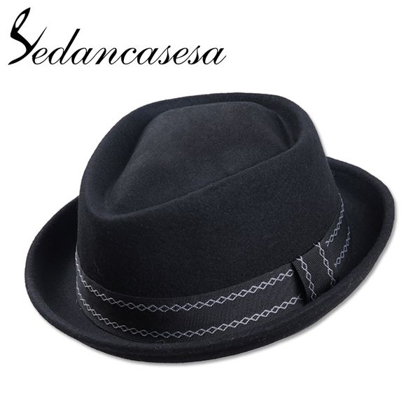 sedancasesa new europe england style autumn winter hat for men fedora hat pork pie man's wool felt male fedoras vintage cap t200723, Blue;gray
sedancasesa new europe england style autumn winter hat for men fedora hat pork pie man's wool felt male fedoras vintage cap t200723, Blue;gray