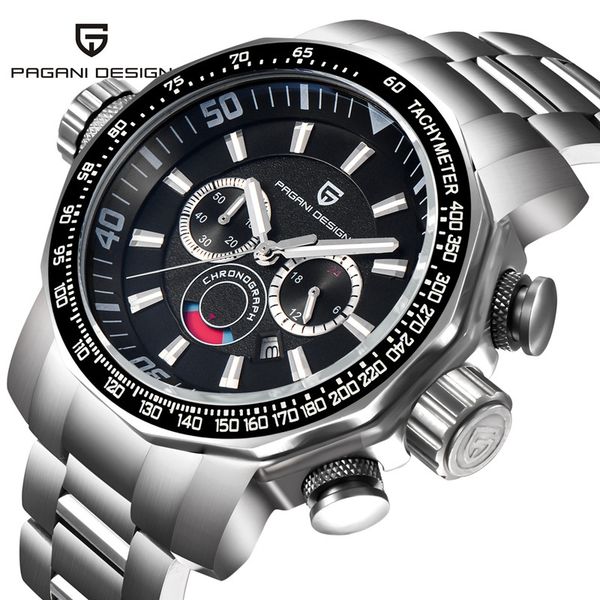 pagani design sport chronograph watches full steel quartz clock waterproof big dial watch men relogio masculino, Slivery;brown
pagani design sport chronograph watches full steel quartz clock waterproof big dial watch men relogio masculino, Slivery;brown