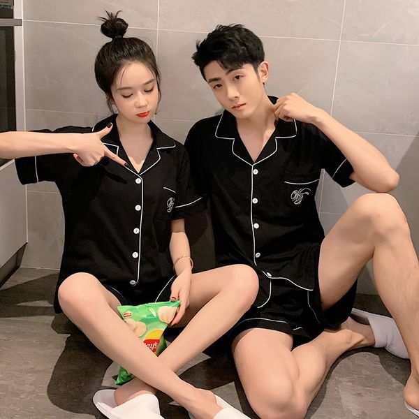 pajamas summer couple short-sleeved and shorts pajamas shorts thin women's fashion cotton large size men's cotton home suit, Blue;red
pajamas summer couple short-sleeved and shorts pajamas shorts thin women's fashion cotton large size men's cotton home suit, Blue;red