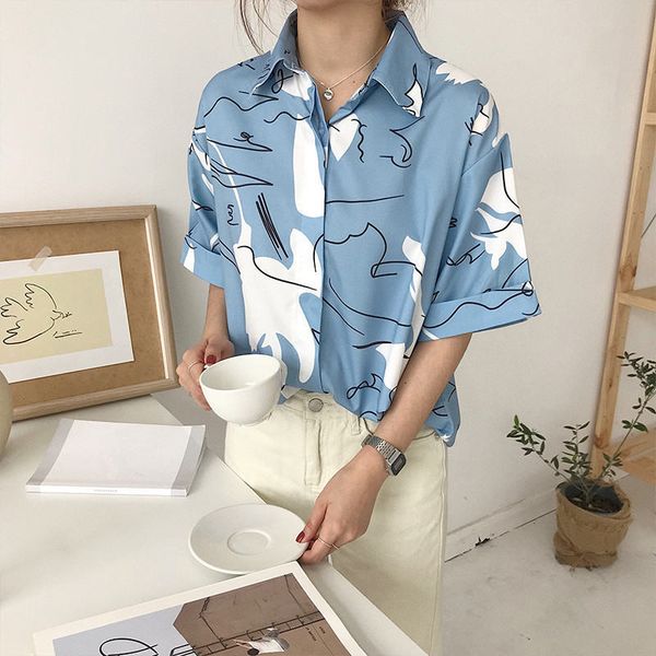 korobov harajuku printing blouse korean causal shirt 2019 summer short sleeve turn-down collar shirts woman blusas 35794 cx200710, White
korobov harajuku printing blouse korean causal shirt 2019 summer short sleeve turn-down collar shirts woman blusas 35794 cx200710, White
