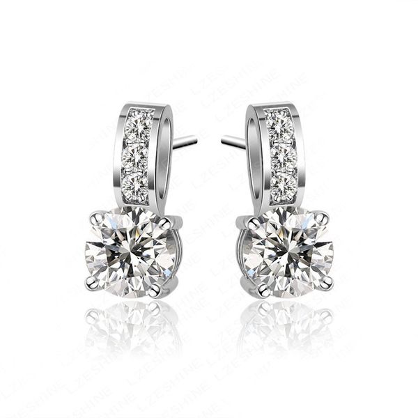 new arrival brass cuff earings with cubic zirconia prong set white gold plated ladies fashion zircon earrings, Silver
new arrival brass cuff earings with cubic zirconia prong set white gold plated ladies fashion zircon earrings, Silver