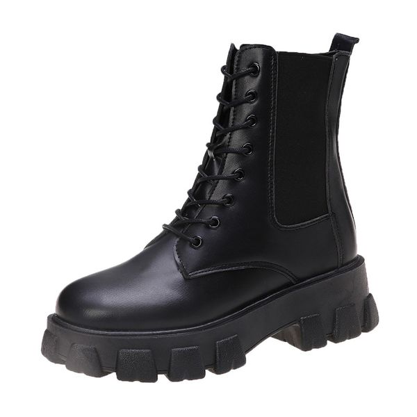 round toe lolita boots brand women's shoes lace up flat heel boots-women booties ladies fashion rock 2020 ankle med rubber, Black
round toe lolita boots brand women's shoes lace up flat heel boots-women booties ladies fashion rock 2020 ankle med rubber, Black