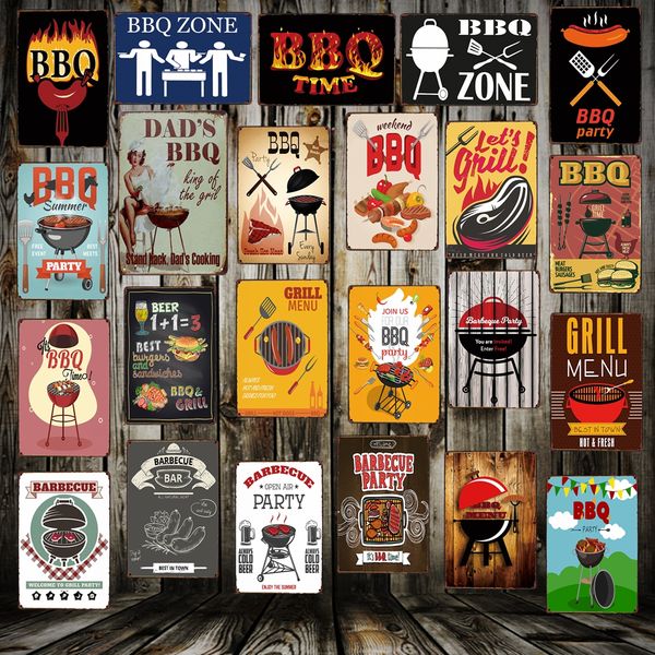 bbq zone grill dads barbecue time metal signs antique pub room l party decor retro wall painting plaque
bbq zone grill dads barbecue time metal signs antique pub room l party decor retro wall painting plaque