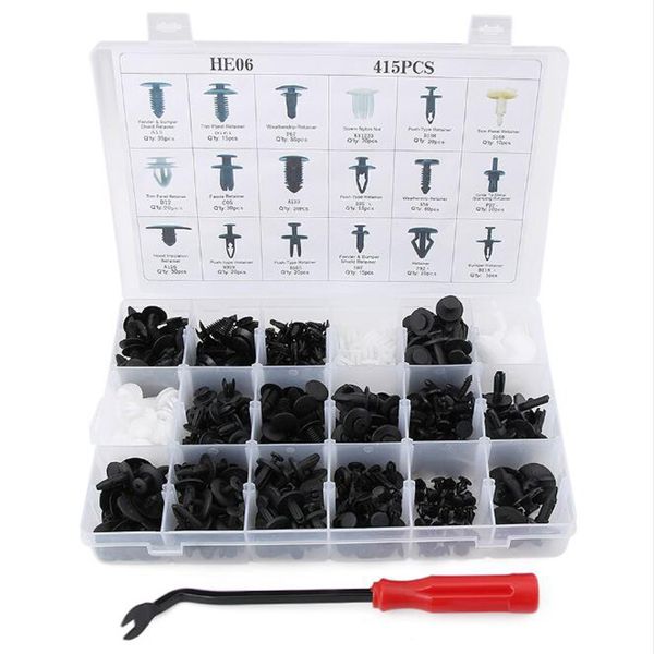 415pcs push retainer set 18 sizes car auto push pins rivet bumper trim panel clips with tool lsf99
415pcs push retainer set 18 sizes car auto push pins rivet bumper trim panel clips with tool lsf99