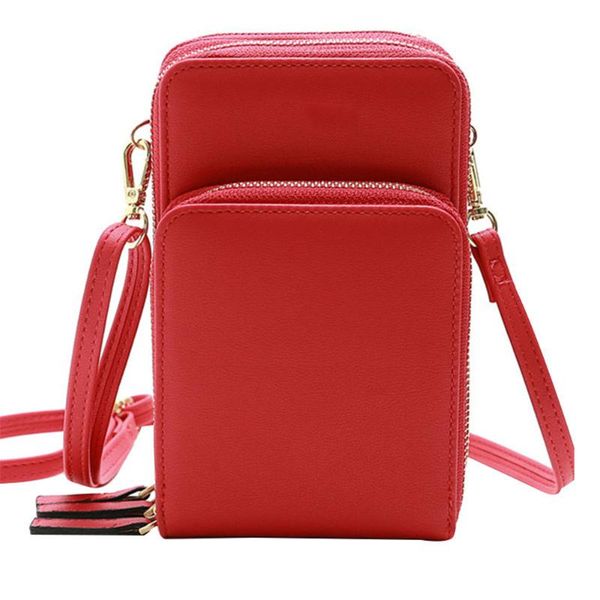 crossbody cell phone shoulder bag pu leather handbags 3 zipper pockets with detachable strap 18*7*12cm
crossbody cell phone shoulder bag pu leather handbags 3 zipper pockets with detachable strap 18*7*12cm