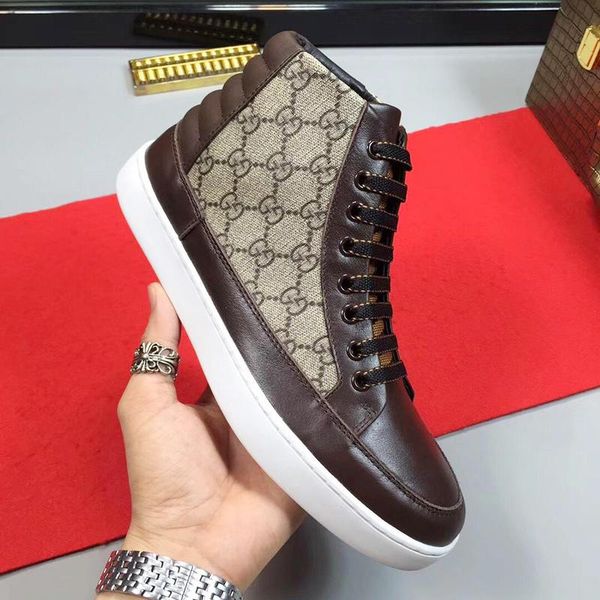 drop ship men 's high sneaker manner schuhe casual men boots fashion classic lace -up plus size men shoes lightweight luxury sneak, Black 
drop ship men 's high sneaker manner schuhe casual men boots fashion classic lace -up plus size men shoes lightweight luxury sneak, Black