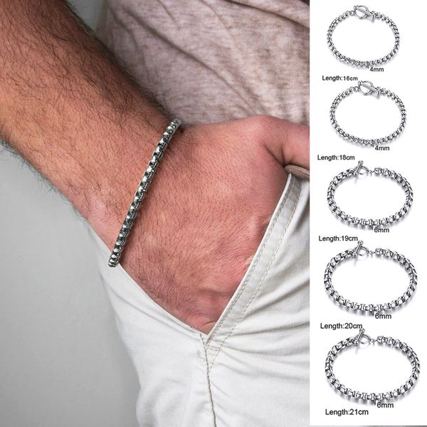 4 to 6mm round box chain bracelet 6.3 to 8.26 inch thick stainless steel box link chains for men woman jewelry, Black
4 to 6mm round box chain bracelet 6.3 to 8.26 inch thick stainless steel box link chains for men woman jewelry, Black