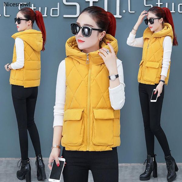 women's vests autumn winter vest women waistcoat female sleeveless jacket hooded warm short outwear colete feminino, Black;white
women's vests autumn winter vest women waistcoat female sleeveless jacket hooded warm short outwear colete feminino, Black;white