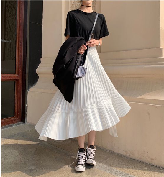 2020 autumn new arrival korean irregular skirt sweet pleated chiffon skirt faldas largas elegantes black skirts ing
2020 autumn new arrival korean irregular skirt sweet pleated chiffon skirt faldas largas elegantes black skirts ing