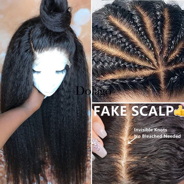 kinky straight 360 lace frontal wig fake scalp lace front human hair wigs 250 density full yaki blow out human hair wig dolago, Black
kinky straight 360 lace frontal wig fake scalp lace front human hair wigs 250 density full yaki blow out human hair wig dolago, Black