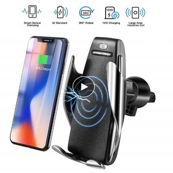 automatic sensor car wireless charger for iphone xs max xr x samsung s10 s9 intelligent infrared fast wirless charging phone holder s5 hot
automatic sensor car wireless charger for iphone xs max xr x samsung s10 s9 intelligent infrared fast wirless charging phone holder s5 hot