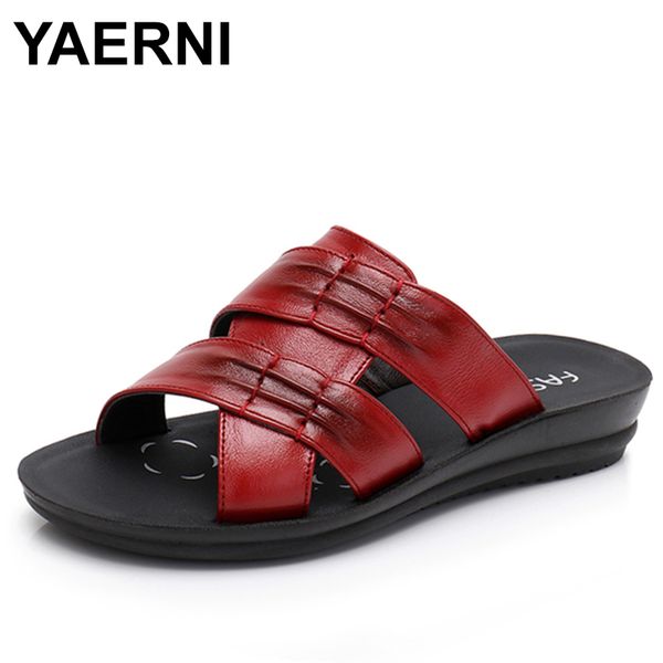 slippers yaerni summer mother soft leather women large size pregnant ladies casual sandals, Black
slippers yaerni summer mother soft leather women large size pregnant ladies casual sandals, Black