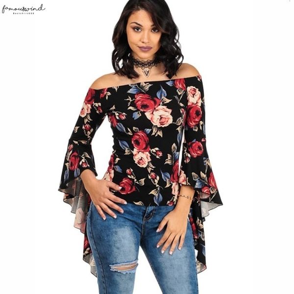 2020 new fashion the printed word shoulder big trumpet sleeve blouse female shirt blouse size s xl spandex in stock, White
2020 new fashion the printed word shoulder big trumpet sleeve blouse female shirt blouse size s xl spandex in stock, White