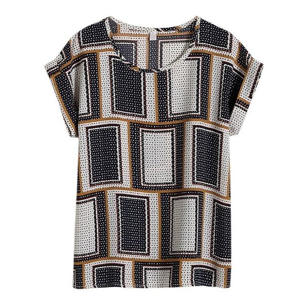 summer womens casual blouse shirt floral chiffon print o neck short sleeve ladys loose blusas l 4xl, White
summer womens casual blouse shirt floral chiffon print o neck short sleeve ladys loose blusas l 4xl, White