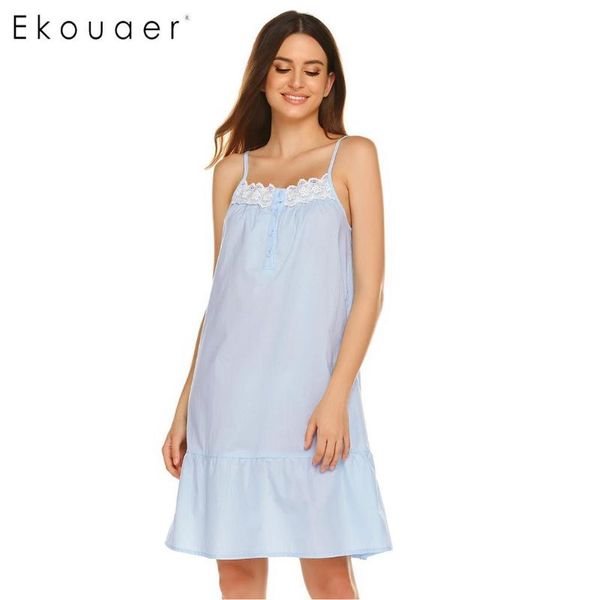 ekouaer women summer nightdress sleepwear lace trim button strap sleeveless nightshirt dress knee length cotton nightgown, Black;red
ekouaer women summer nightdress sleepwear lace trim button strap sleeveless nightshirt dress knee length cotton nightgown, Black;red