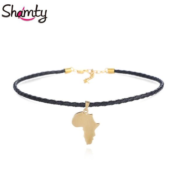 shamty choker necklace africa map pendant gold color jewelry brand fashion jewelry black rope necklace roll fashion women item, Silver
shamty choker necklace africa map pendant gold color jewelry brand fashion jewelry black rope necklace roll fashion women item, Silver