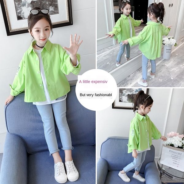 2020 new autumn clothes girl green autumn children's foreign style coat shirt long-sleeved shirt little girl coat female, White;black
2020 new autumn clothes girl green autumn children's foreign style coat shirt long-sleeved shirt little girl coat female, White;black