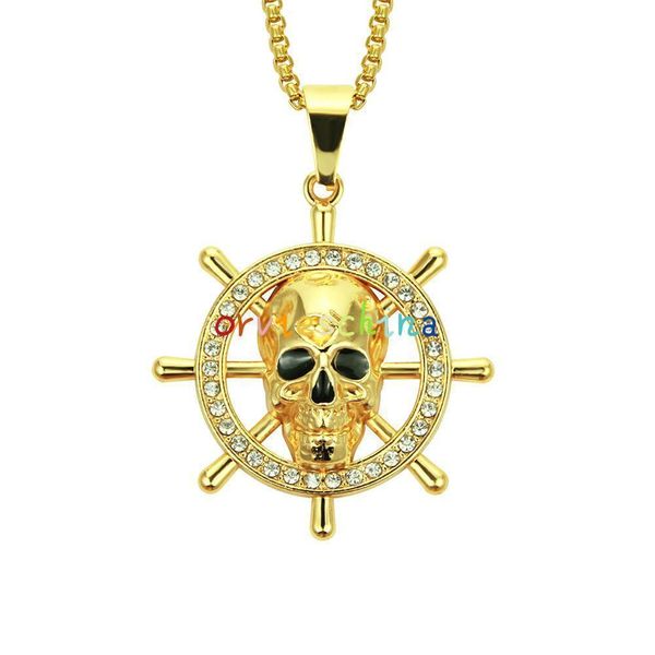 2020 designer accessories new products european and american hip hop skull rudder necklace men's personality skull pendant jewelry, Black
2020 designer accessories new products european and american hip hop skull rudder necklace men's personality skull pendant jewelry, Black
