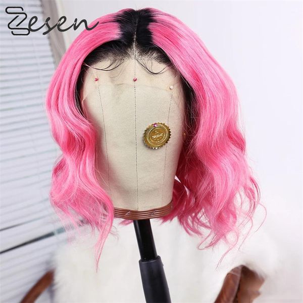 zesen lace front wig ombre dark roots rose pink loose wave gluless synthetic wigs heat resistant for black women
zesen lace front wig ombre dark roots rose pink loose wave gluless synthetic wigs heat resistant for black women