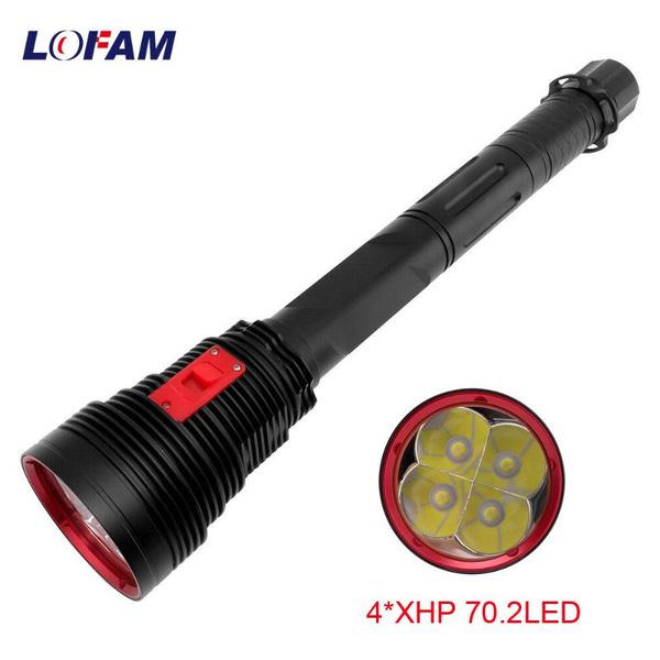 4*xph70.2 led scuba diving 15000lm underwater 200m torch powered by 26650 battery
4*xph70.2 led scuba diving 15000lm underwater 200m torch powered by 26650 battery