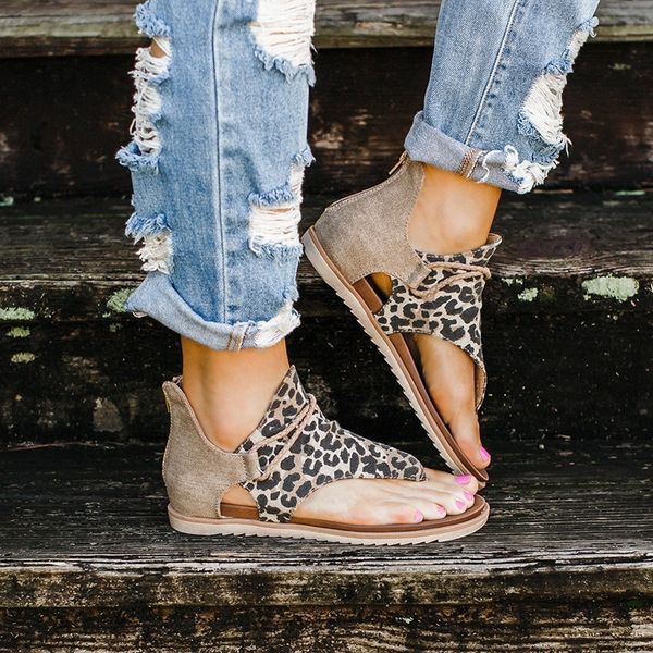 2020 summer fashion women sandals leopard pattern oversized rome shoes for women casual anti-slip latex wedges shoes, Black
2020 summer fashion women sandals leopard pattern oversized rome shoes for women casual anti-slip latex wedges shoes, Black