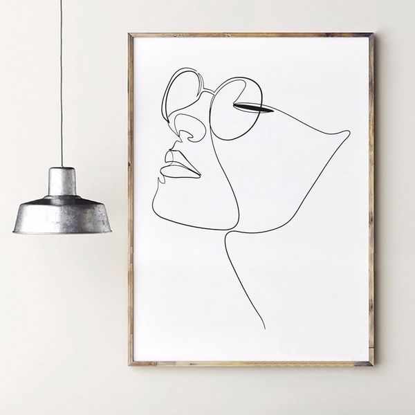 abstract one line drawing woman face oil painting minimalist sketch poster prints wall art picture for living room home decor modern artwork
abstract one line drawing woman face oil painting minimalist sketch poster prints wall art picture for living room home decor modern artwork